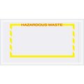 Box Packaging Panel Face Envelopes w/ "Hazardous Waste" Print, 10"L x 5-1/2"W, Yellow/Red, 1000/Pack PL482